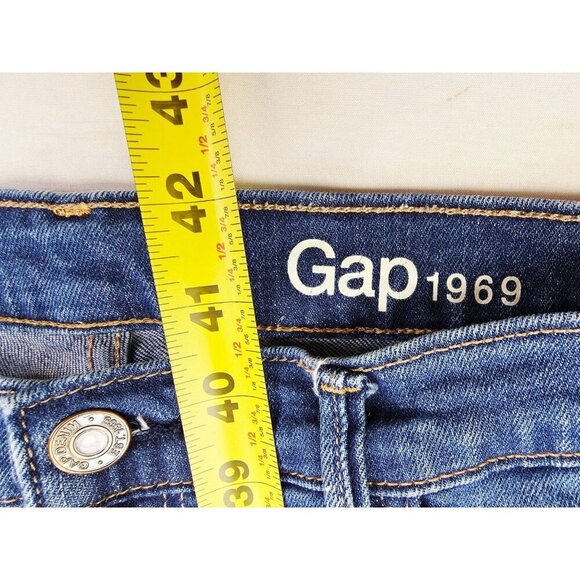 Gap 1969 Size 12 Regular Womens 31X32 Authentic Flare Blue Denim 5 Pocket Jeans - Picture 11 of 12